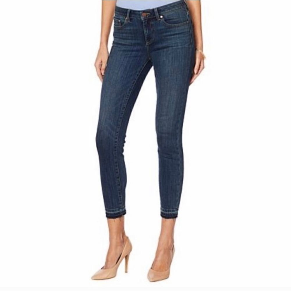 Two By Vince Camuto Mid-Rise Frayed Hem Skinny Jeans - Size 0/25